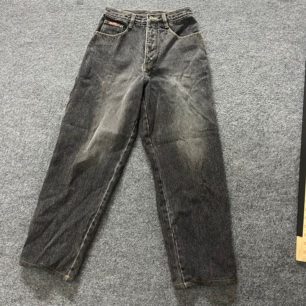 City Blue Jeans Womens Size 26 Black High Waisted Relaxed Straight Leg Vintage